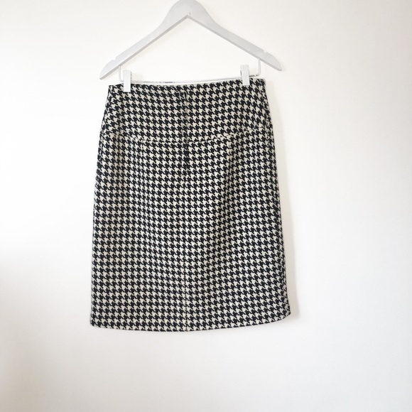 H&M WOOL HOUNDSTOOTH SKIRT - Picture 2 of 2